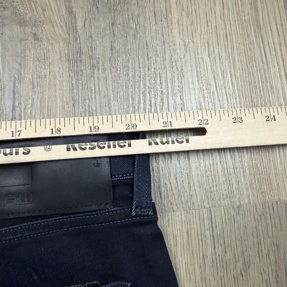 G-Star RAW 3301 Slim Jeans Mens 40x32 Blue Dark Wash Denim Straight Leg Pants - Picture 9 of 11